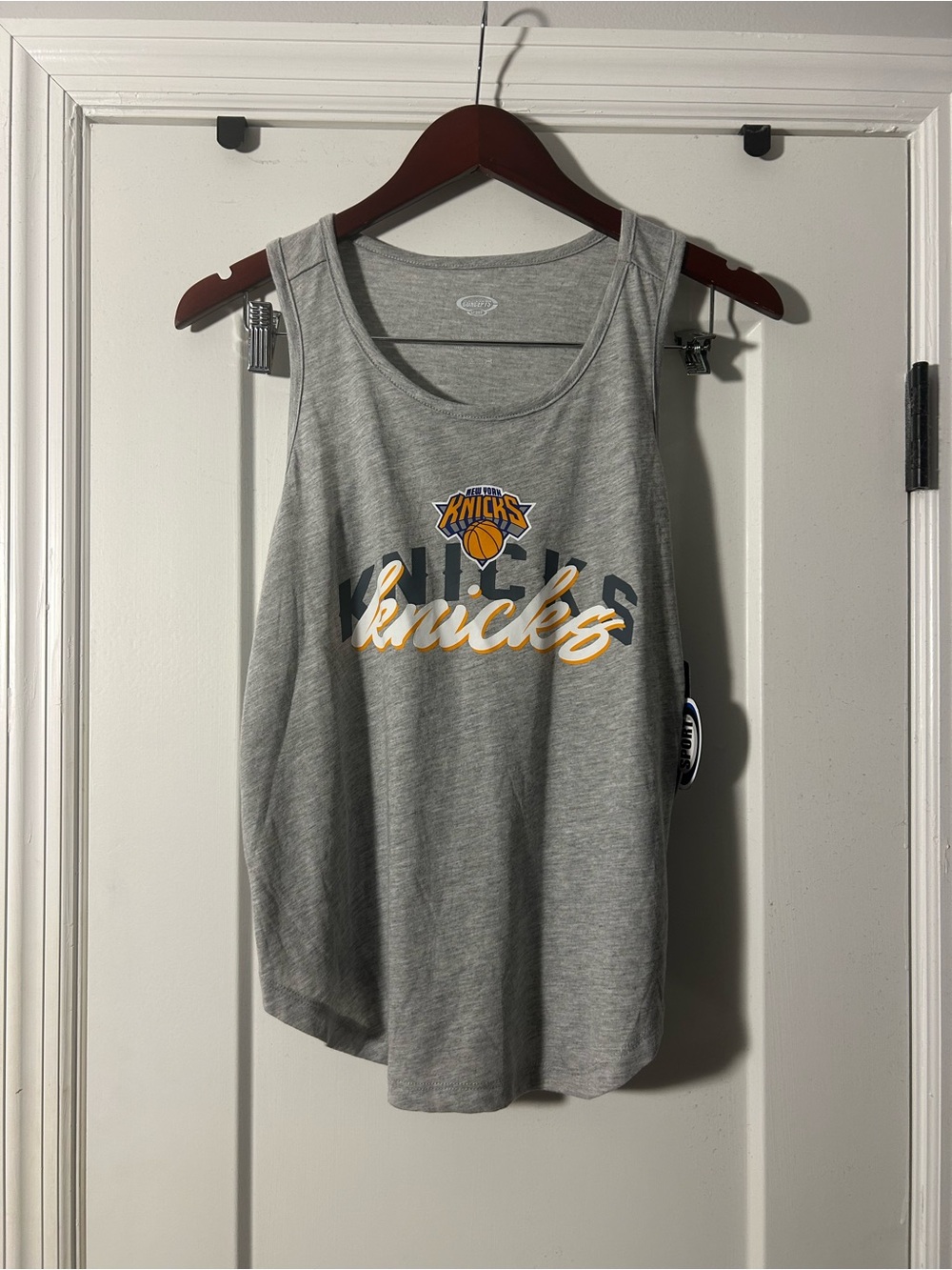 Women's Gray Knicks Graphic Tank Top